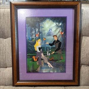 Sleeping Beauty Framed Art Print with Purple Mat